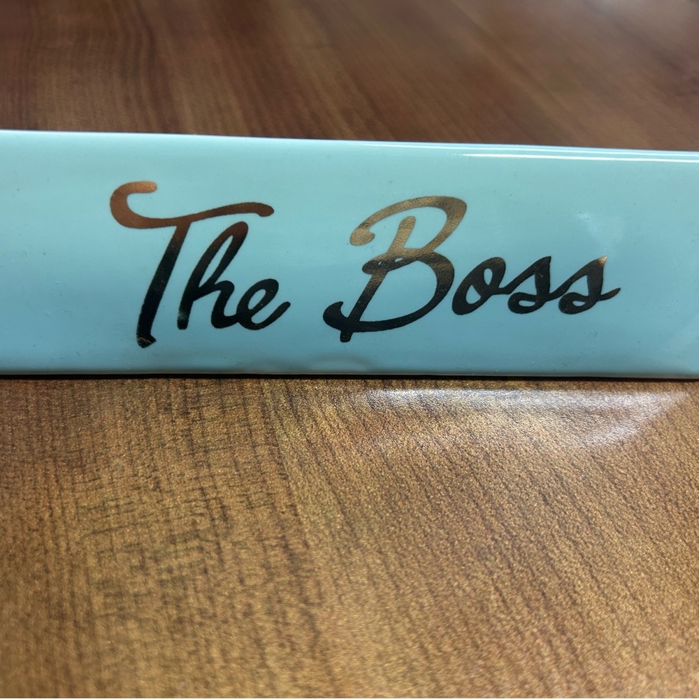 The Boss Desk Name Plate - Blue